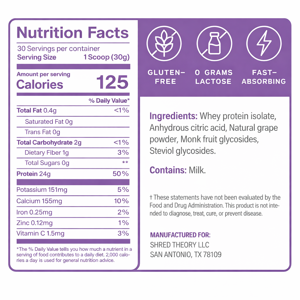 ELECTRIC GRAPE CLEAR PROTEIN - 30 SERVINGS