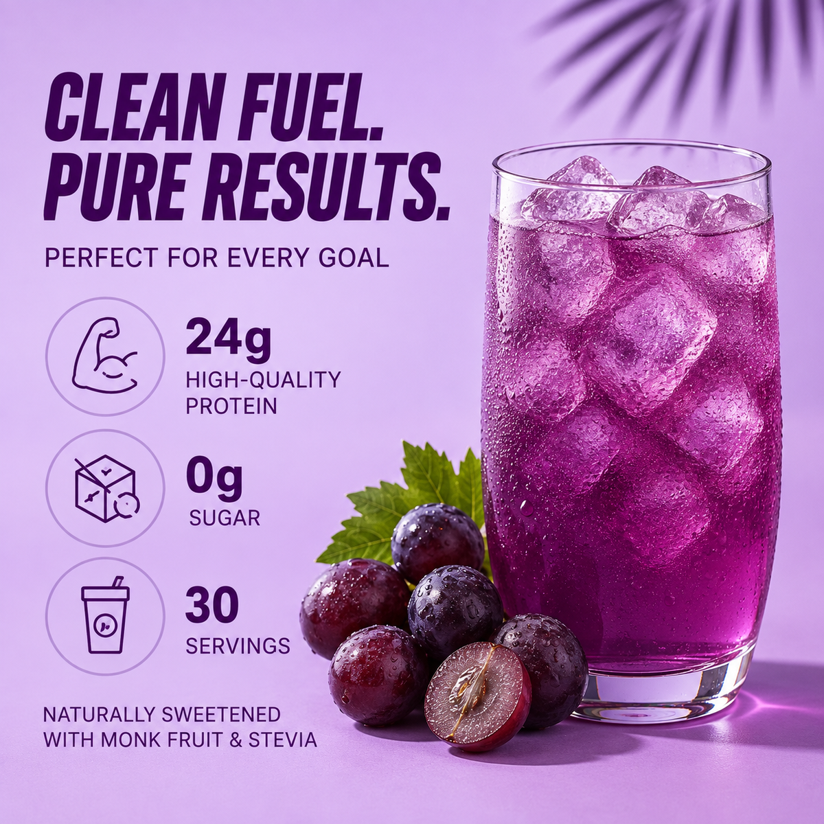 ELECTRIC GRAPE CLEAR PROTEIN - 30 SERVINGS